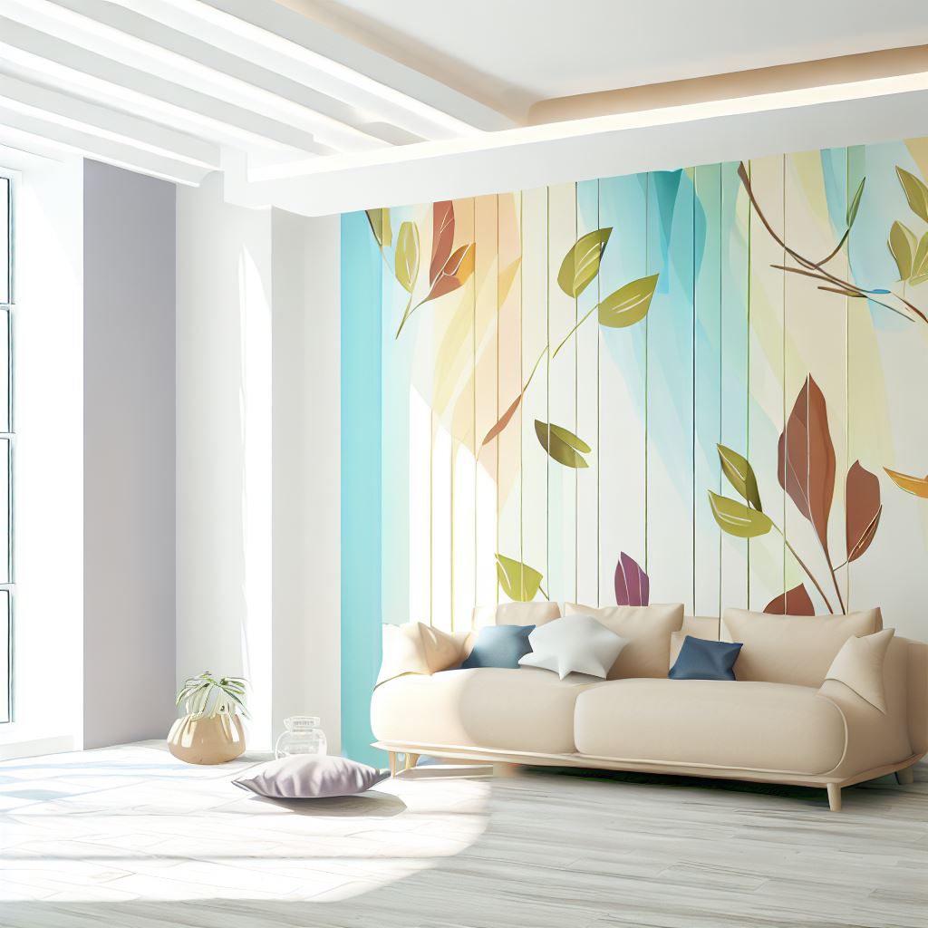 pokój z fototapetą